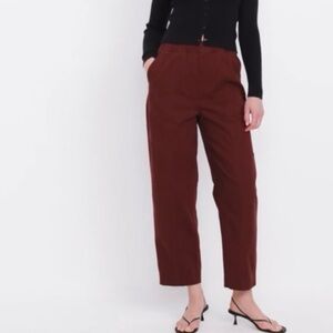 Old Navy High-Waisted Barrel Pants, Burgundy